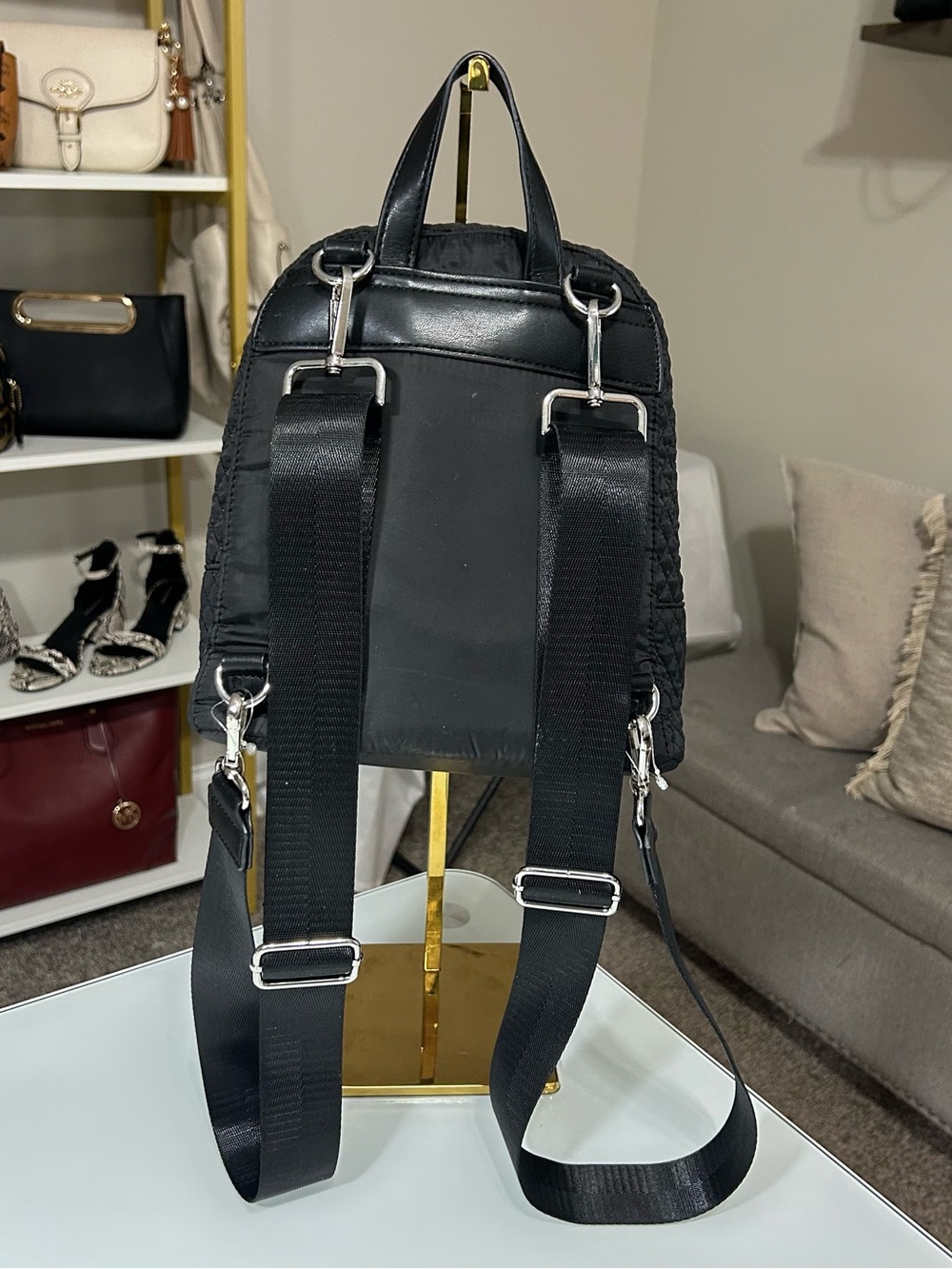 Cynthia Rowley Quilted Black Mini Backpack NWOT - Picture 8 of 8